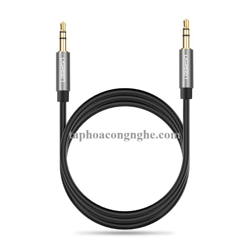 Ugreen 10736 3M màu Đen Cáp âm thanh 2 đầu 3.5mm dương dây tròn TPE cao cấp AV119 30010736